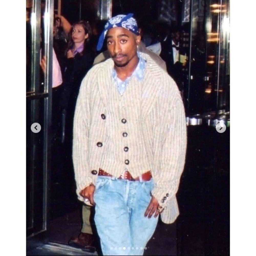 Dolce & Gabbana Blazer Sport Coat Jacket Men Striped Tupac Shakur Vintage Wool